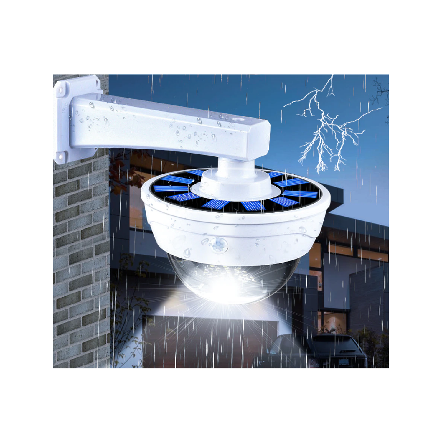 Foco Solar LED tipo Cámara Domo con Sensor-3