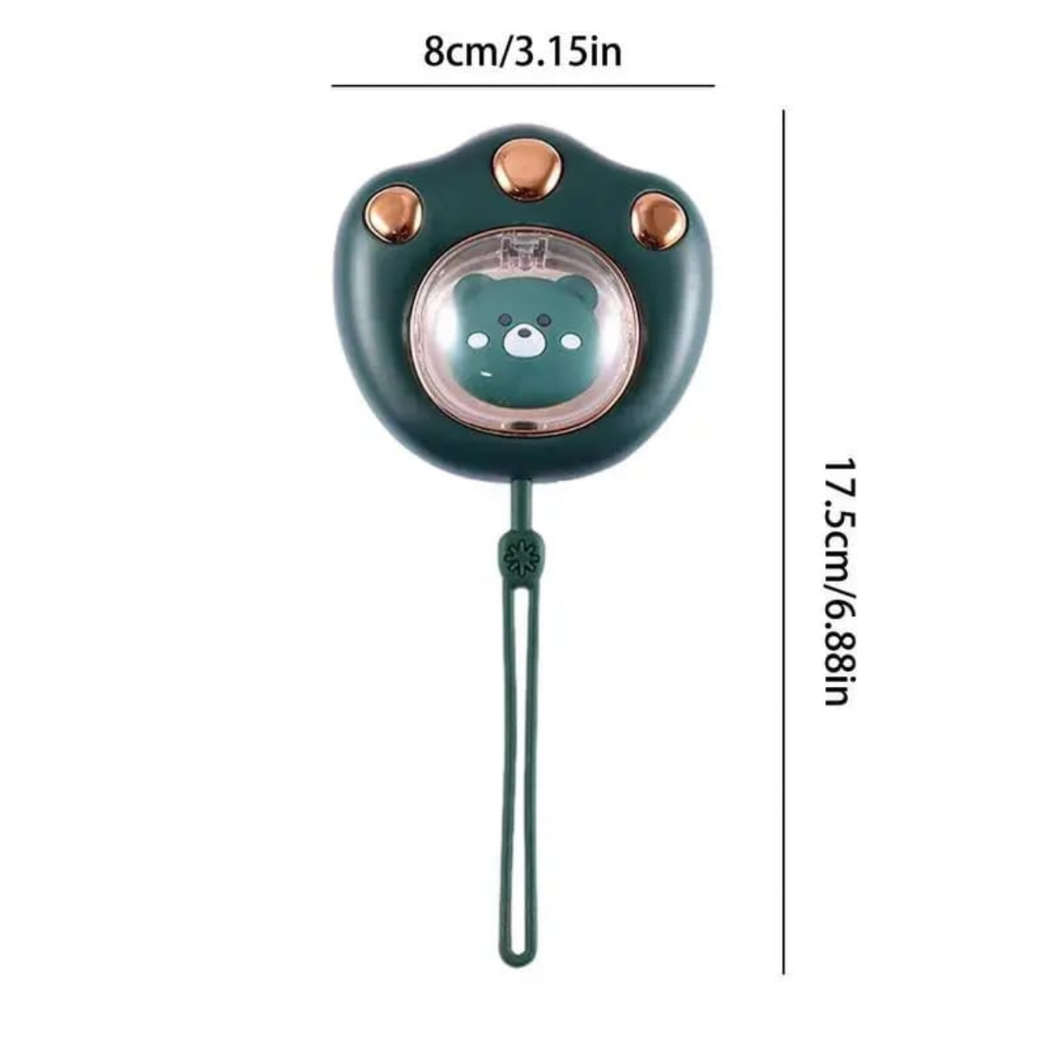 GUATERO DE MANOS PORTATIL RECARGABLE USB VERDE-2