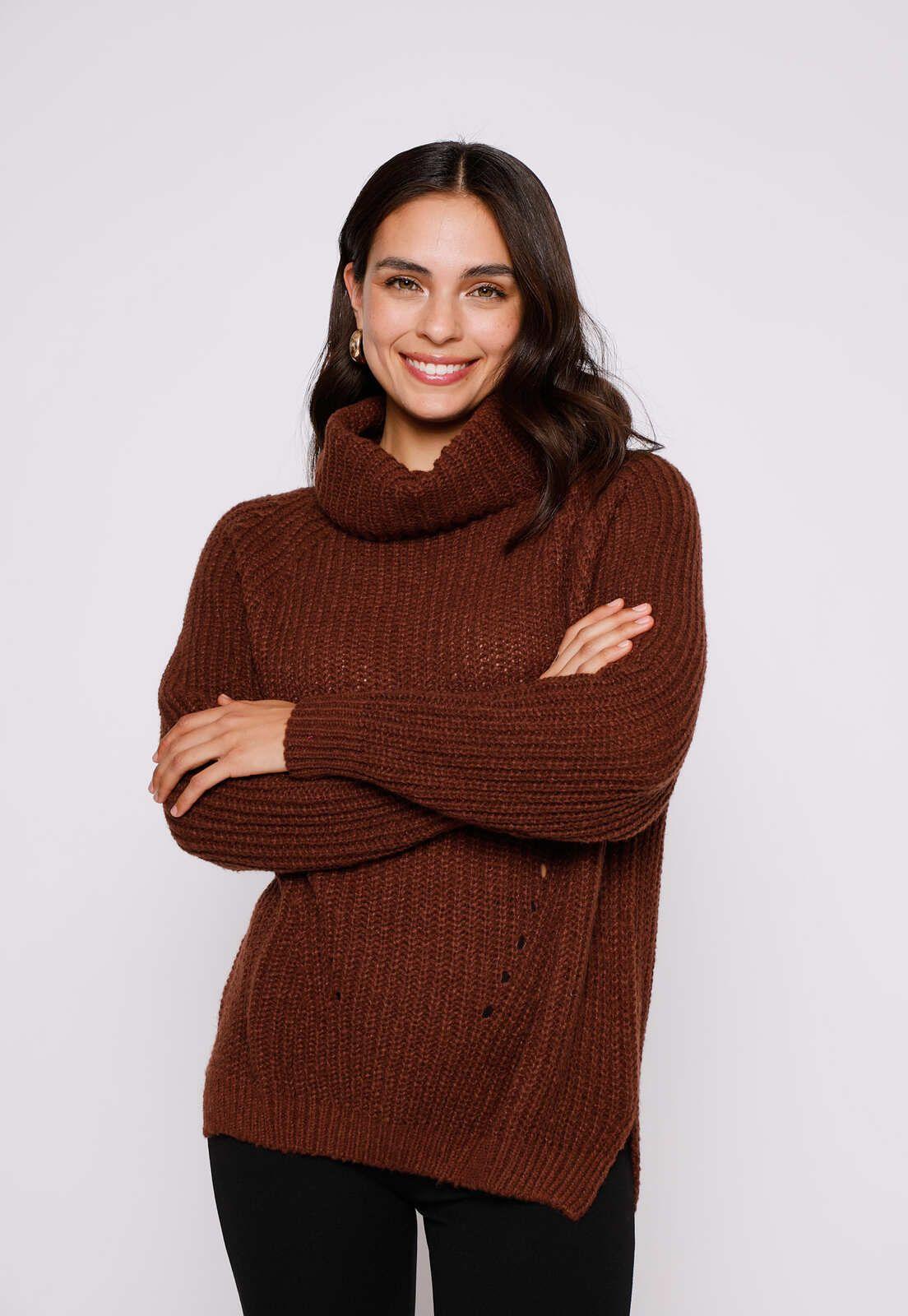 Sweater Mujer Caramelo Cuello Tortuga Fantasía Family Shop-0