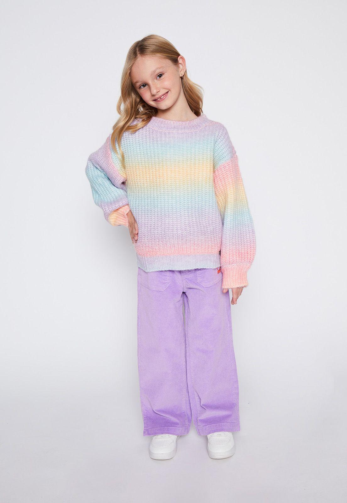 Pantalón Niña Lila Wide Leg Cinturón Family Shop-2