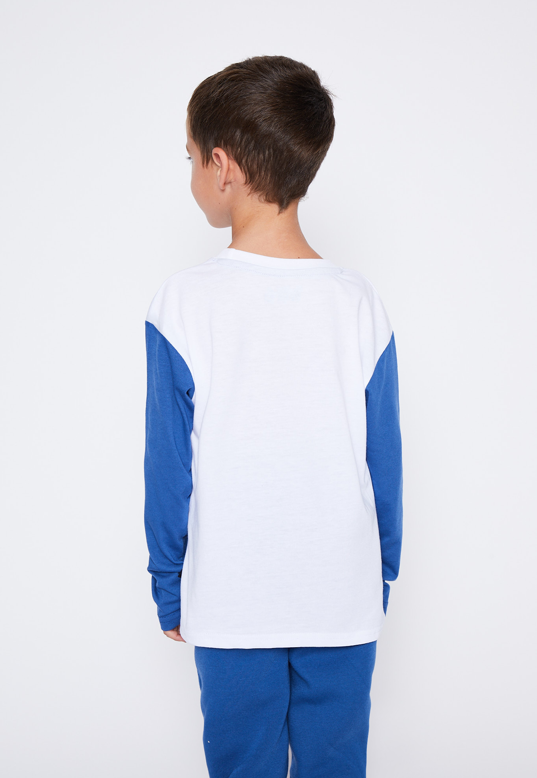 Polera Niño Blanco Emboss Family Shop-1
