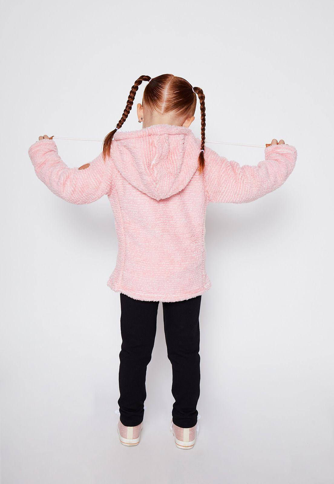 Polerón Peludo Cierre Melange Rosado Family Shop-1