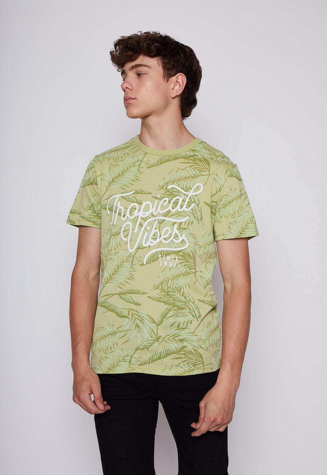 Polera Print Tropical Vibes Verde Family Shop-0
