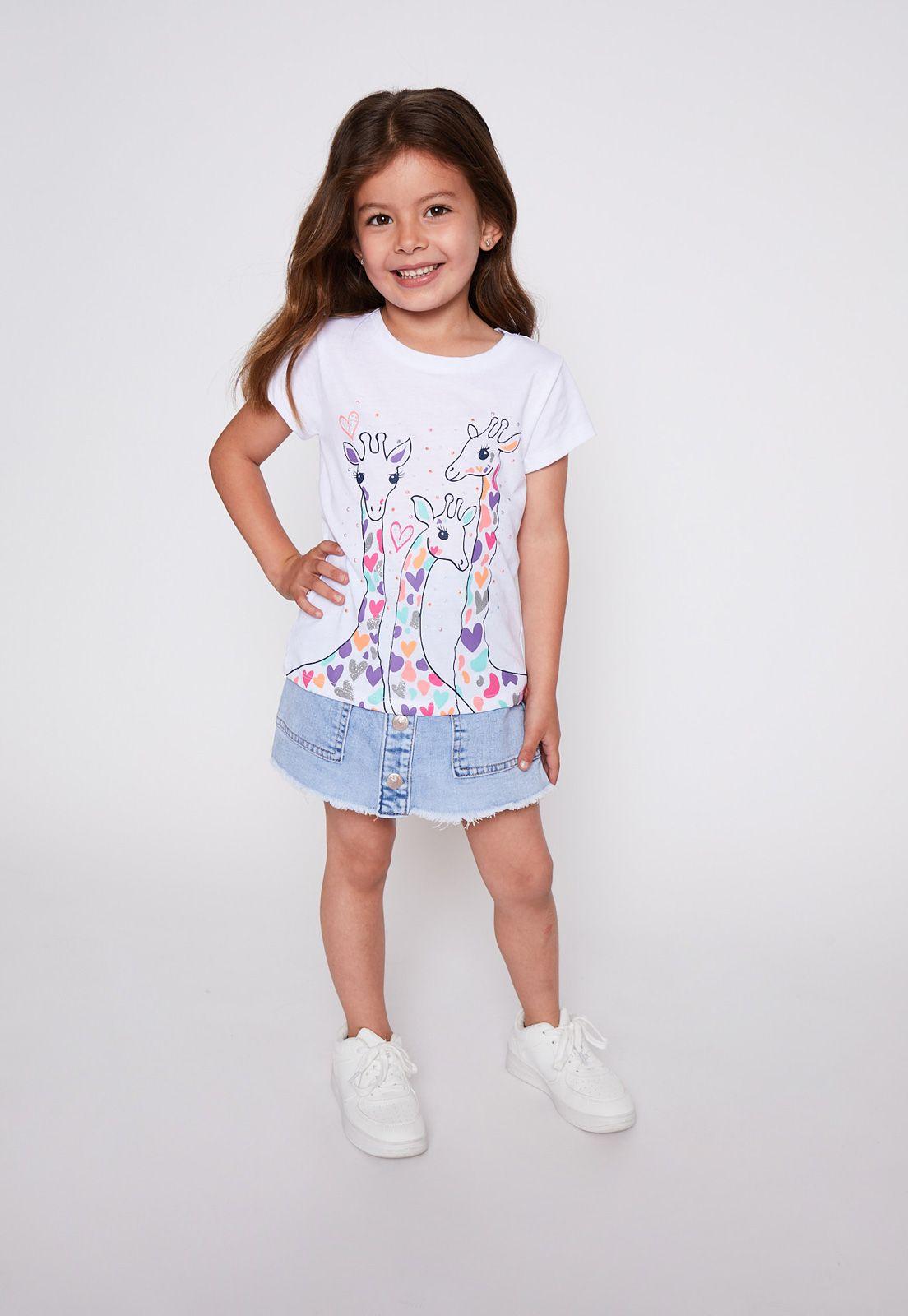 Polera Sustentable Jirafa Blanco Family Shop-0