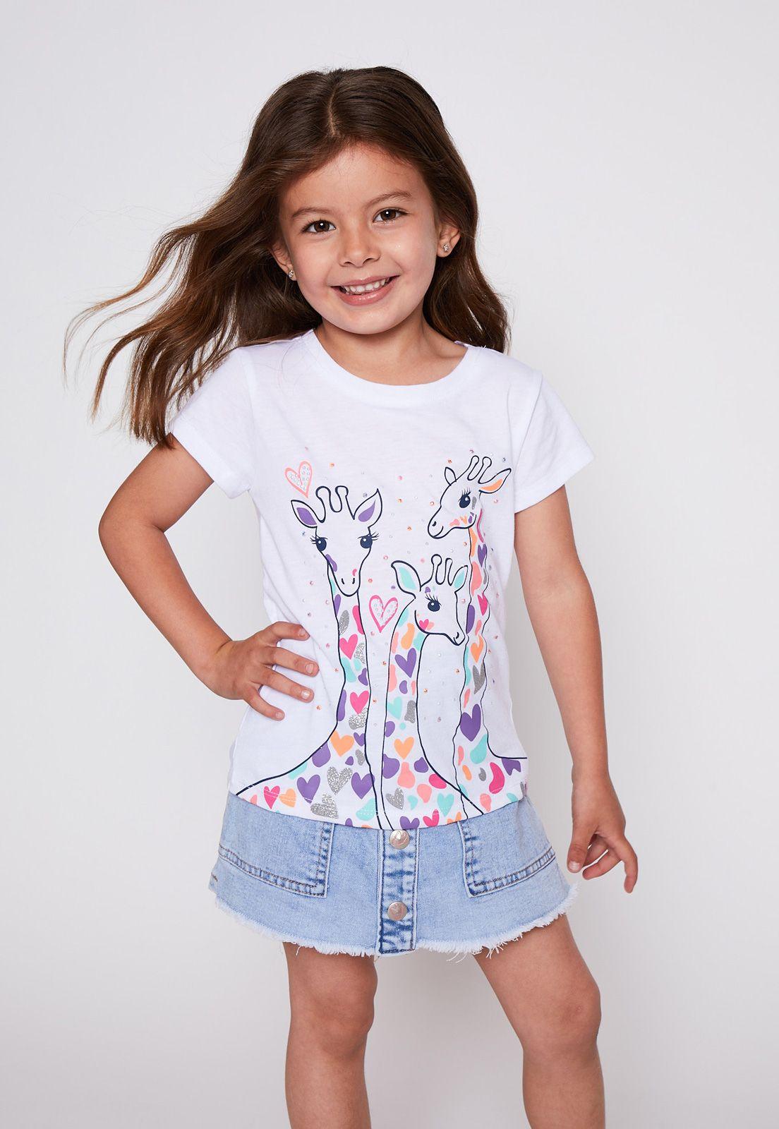 Polera Sustentable Jirafa Blanco Family Shop-1