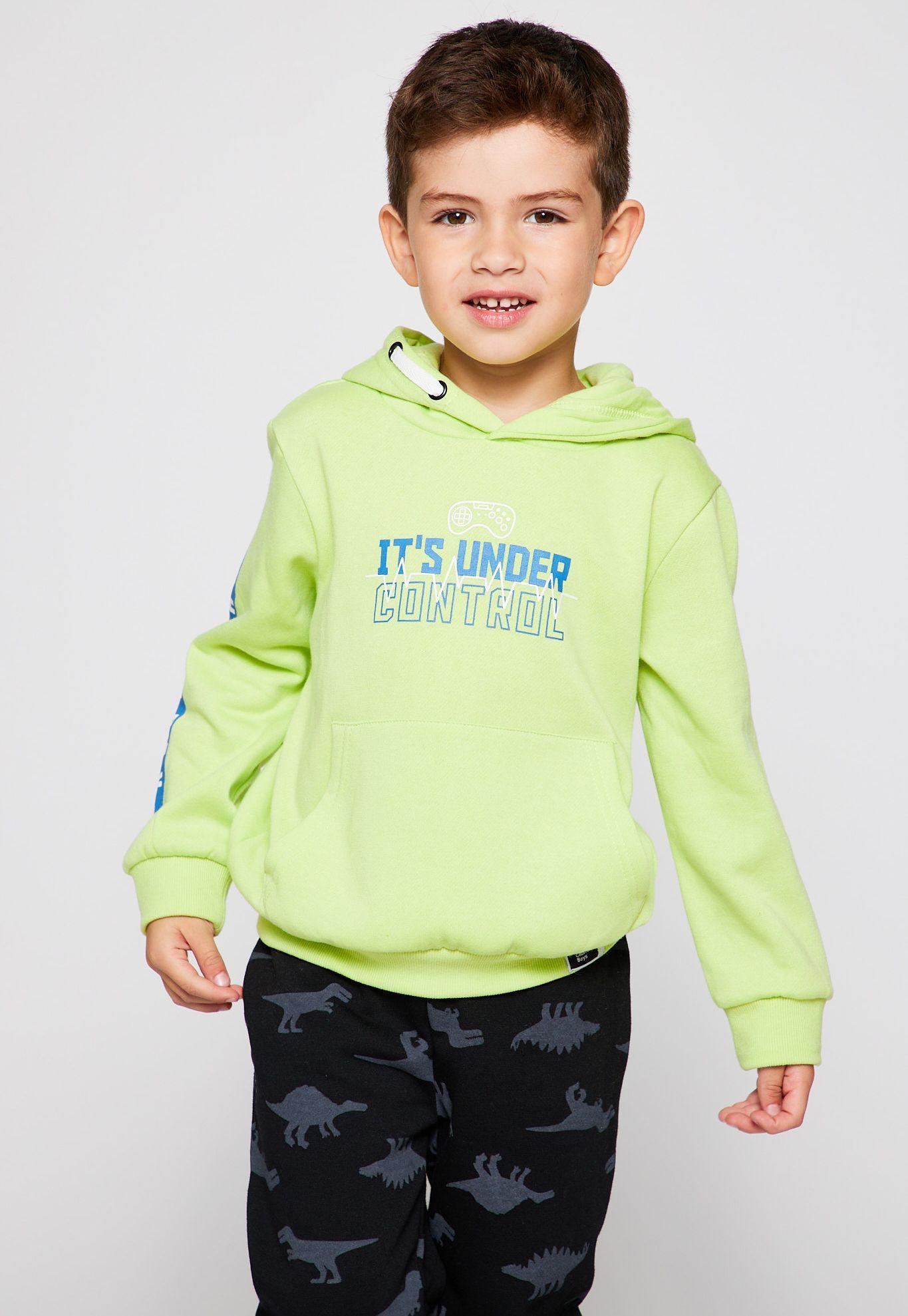 Poleron Estampado Frontal Verde  Family Shop-0