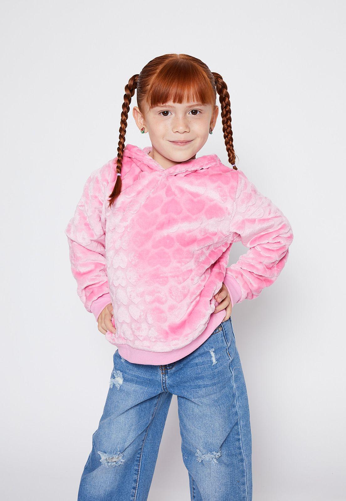 Polerón Peludo Textura Rosado Family Shop-0