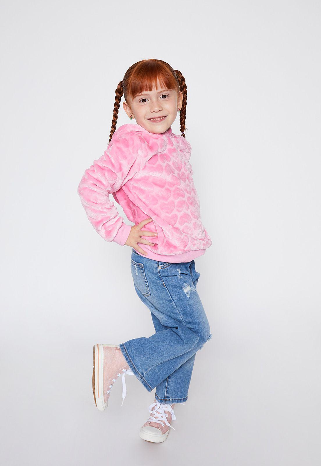 Polerón Peludo Textura Rosado Family Shop-1