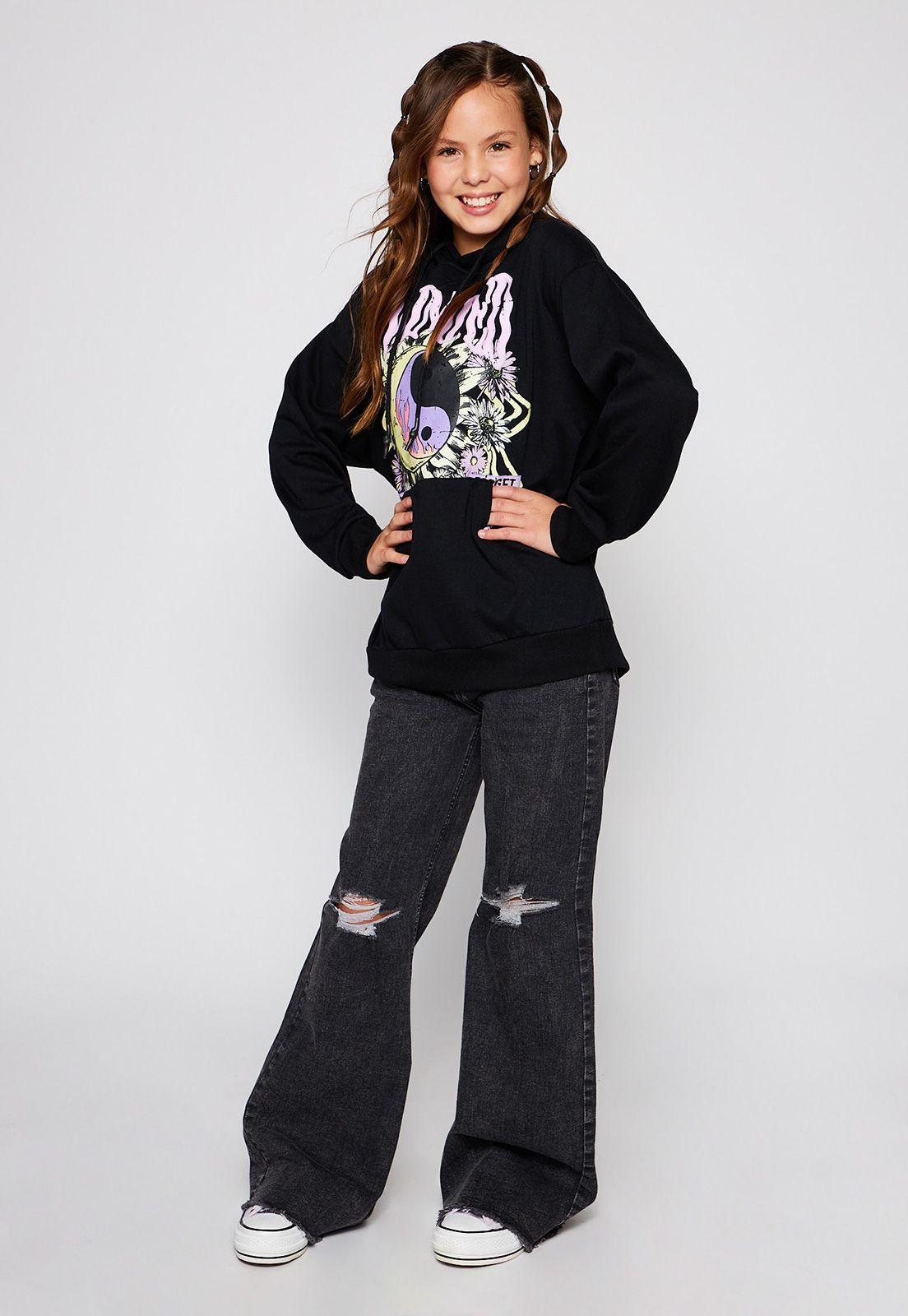 Polerón Oversize Estampado Negro Family Shop-3