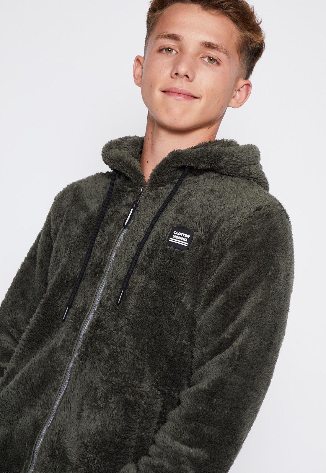 Polerón Lolo Verde Peludo Cordónes Family Shop-1