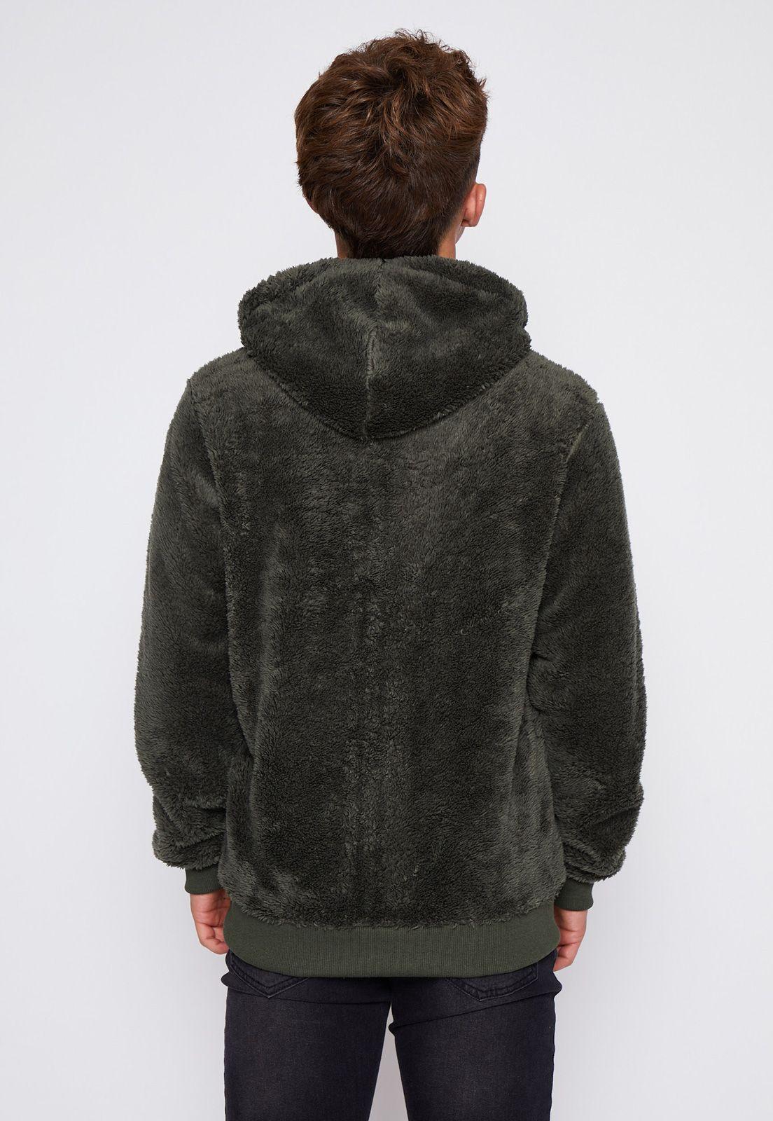 Polerón Lolo Verde Peludo Cordónes Family Shop-2