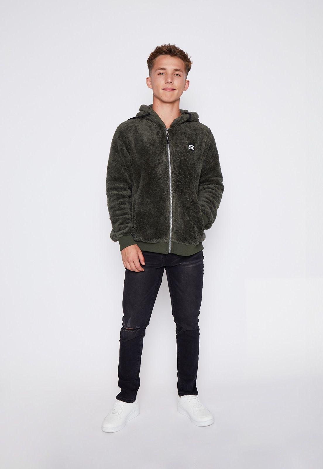 Polerón Lolo Verde Peludo Cordónes Family Shop-3