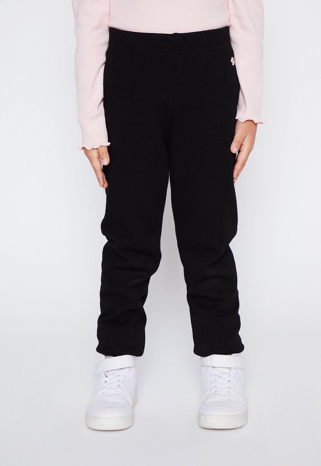 Calza Niña Negro Térmica Peludo Family Shop-0