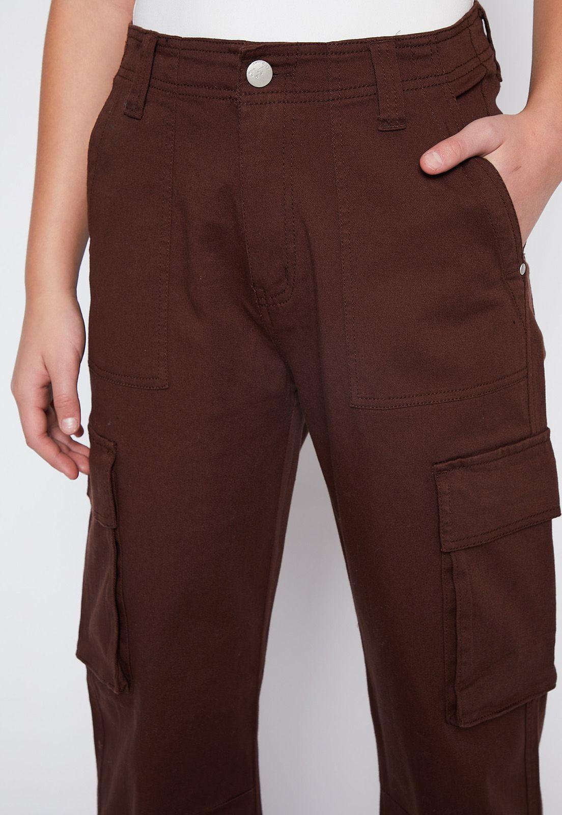 Pantalón Lola Café Cargo Moda Family Shop-1