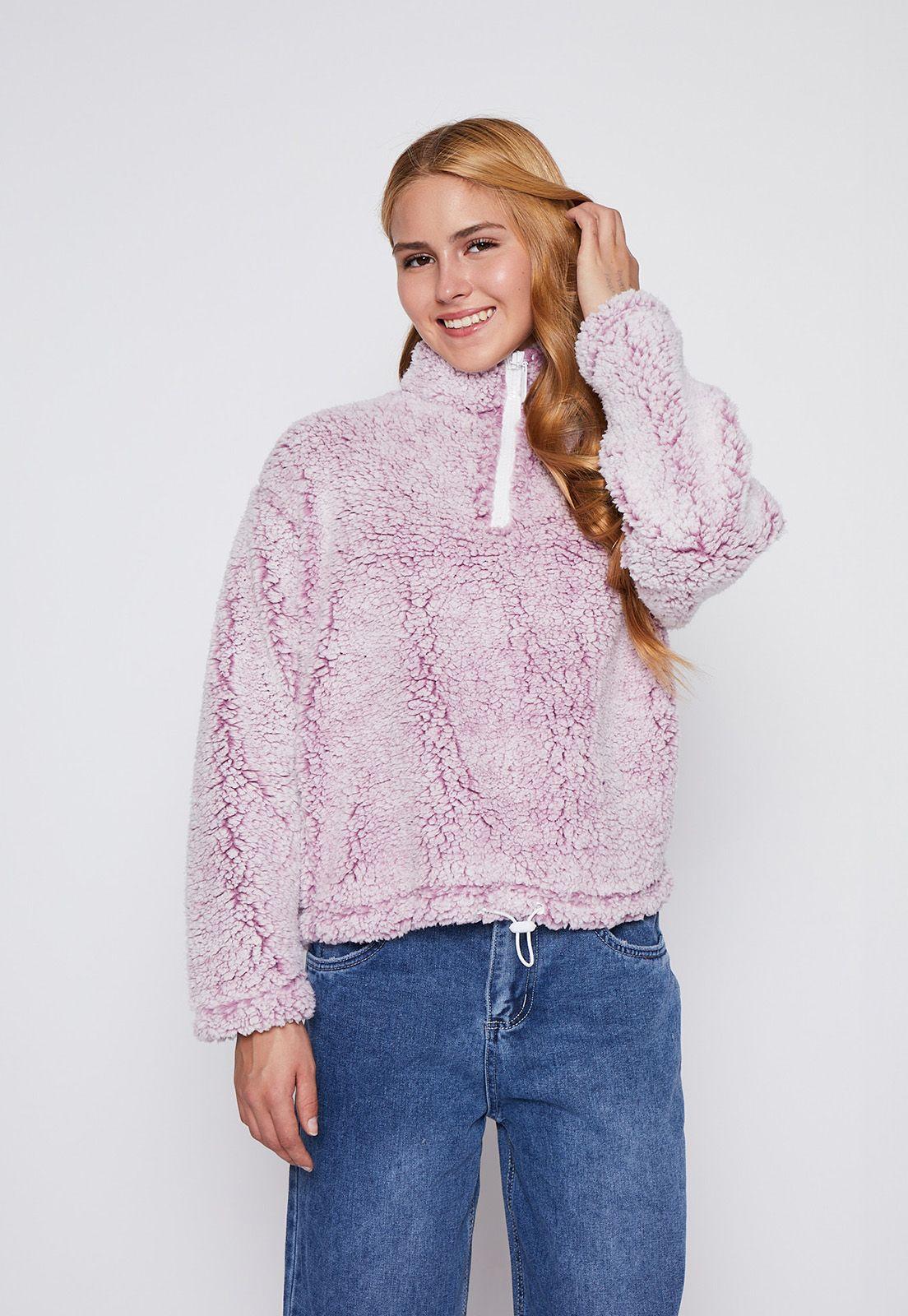 Polerón Lola Rosado Peludo Motas Family Shop-0