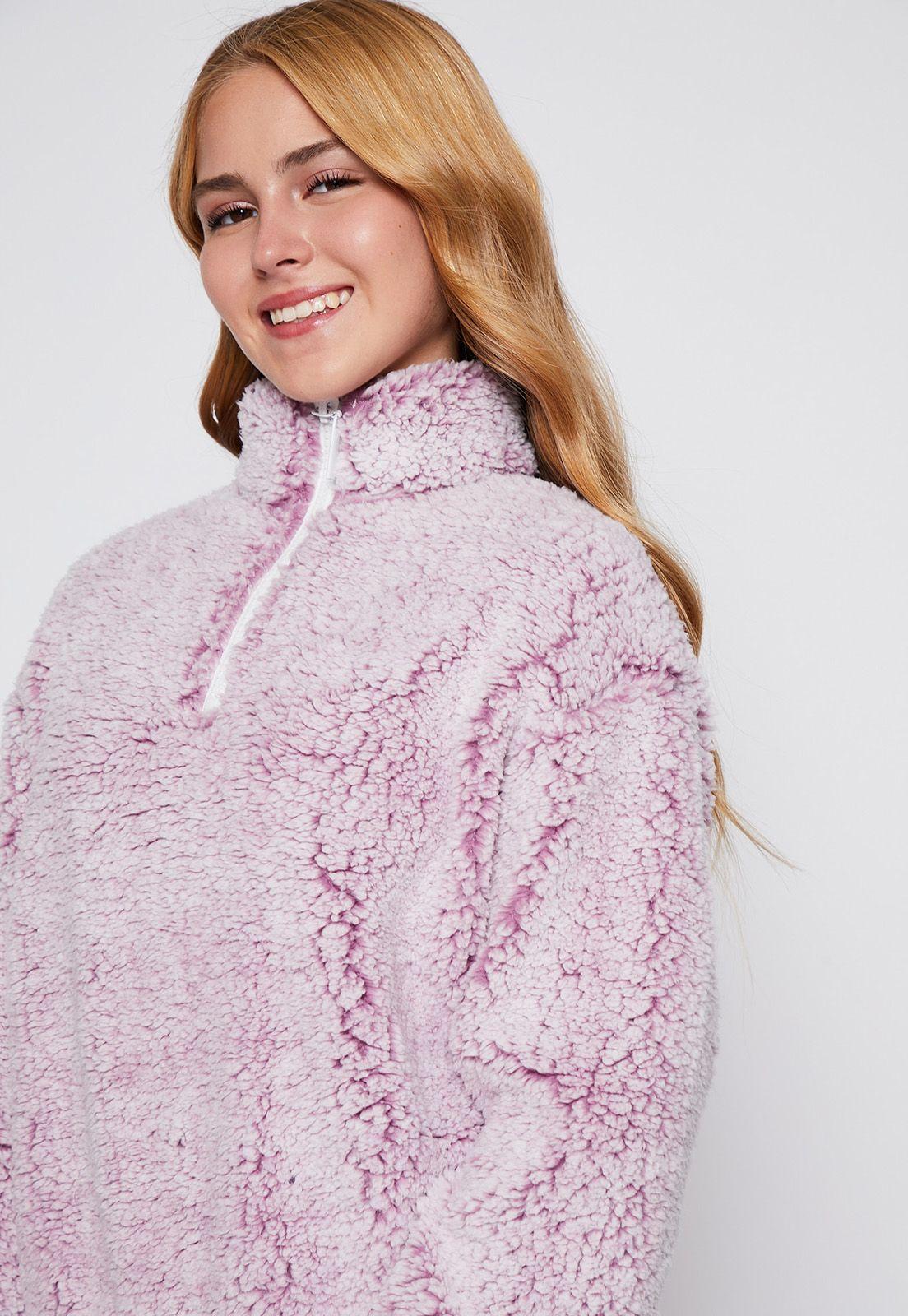 Polerón Lola Rosado Peludo Motas Family Shop-1