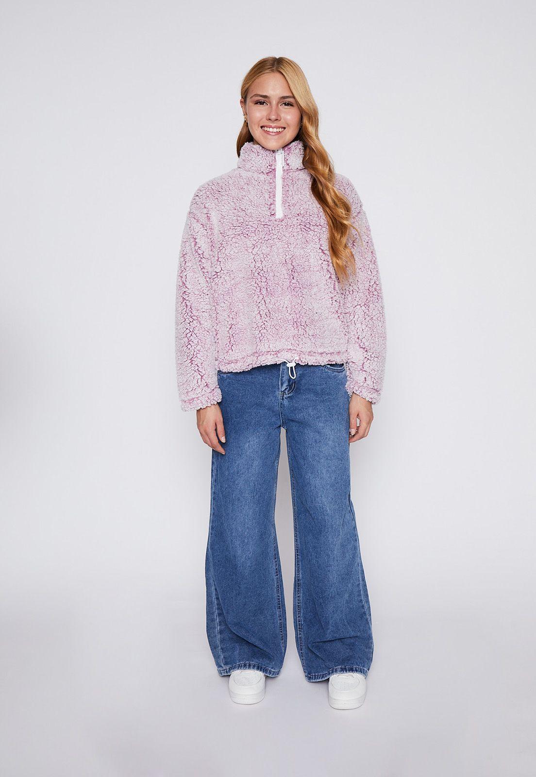 Polerón Lola Rosado Peludo Motas Family Shop-3