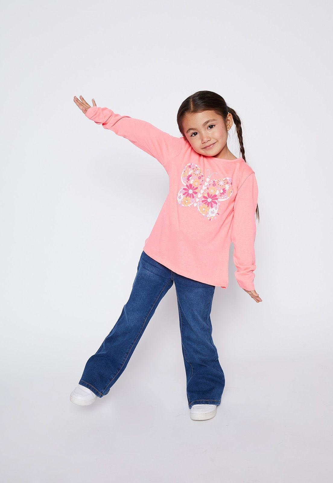 Polera Niña Rosado Mariposa Family Shop-2