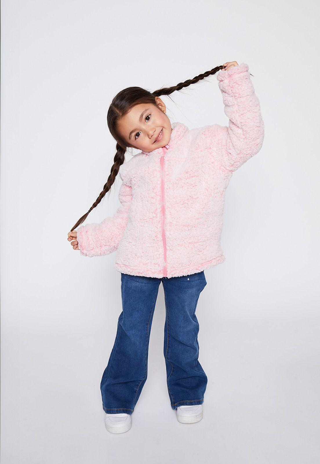 Polerón Niña Rosado Mota Blanc Family Shop-2