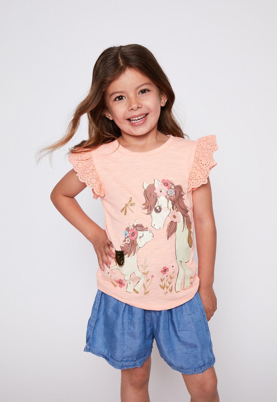 Polera Bordado Unicornios Coral Family Shop-0
