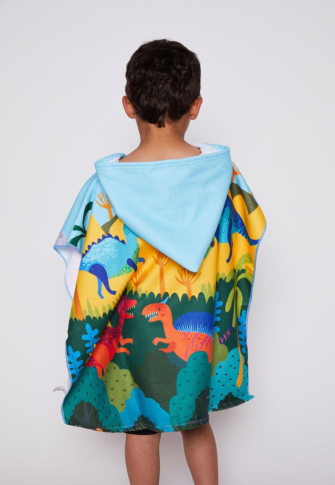 Toalla Poncho Dinosaurio Multicolor Family Shop-1