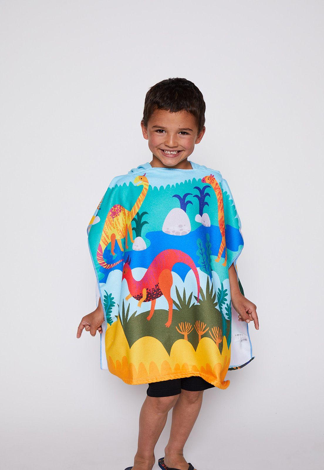 Toalla Poncho Dinosaurio Multicolor Family Shop-2