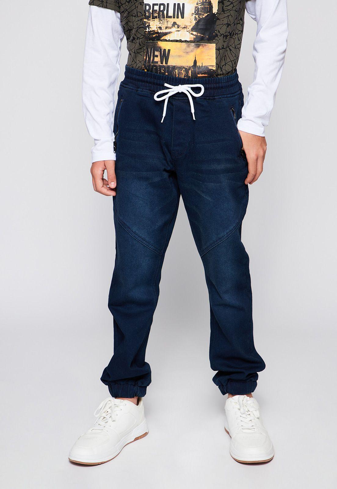 Jeans Soft Jogger Cierres Azul Family Shop-0