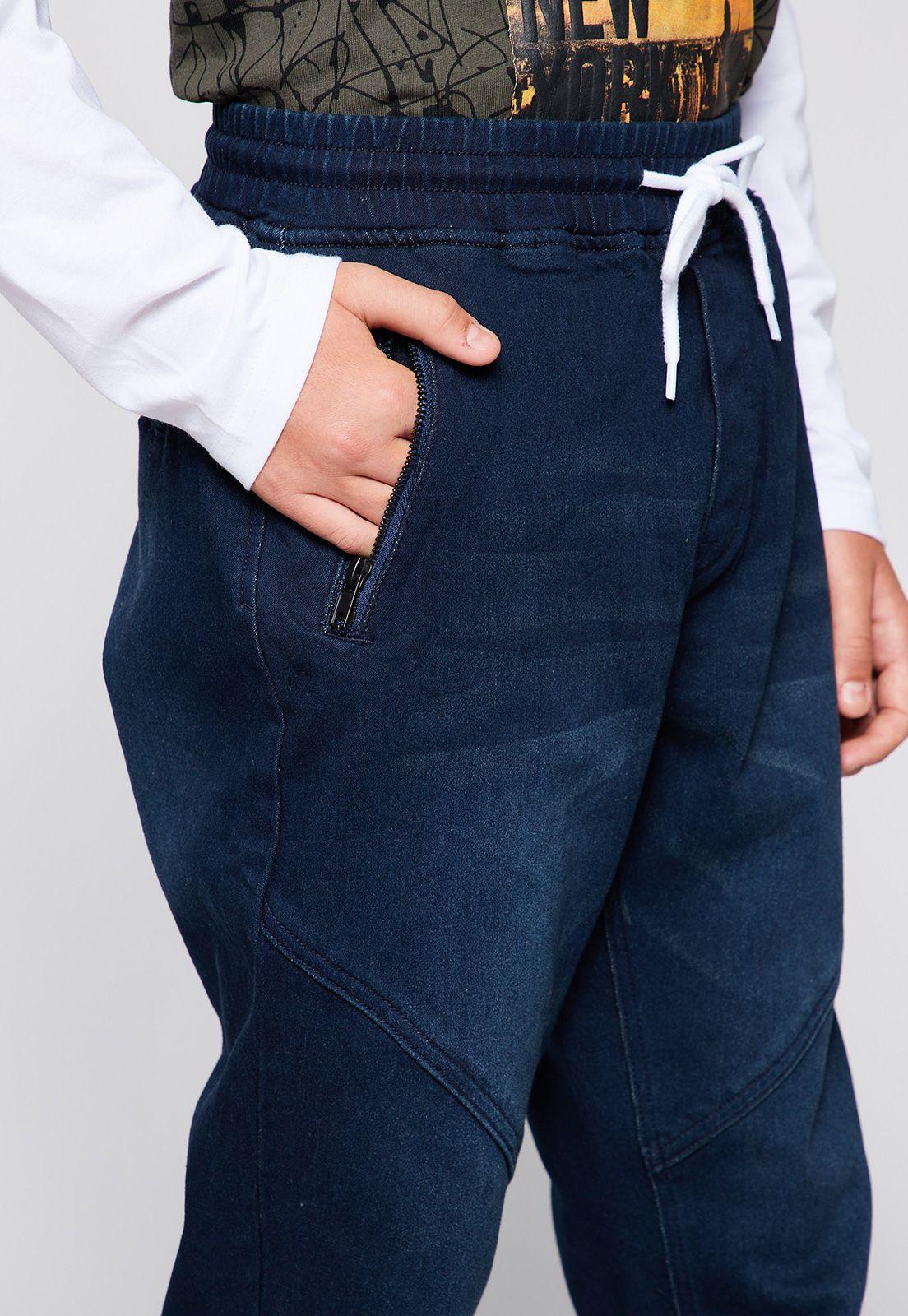 Jeans Soft Jogger Cierres Azul Family Shop-1