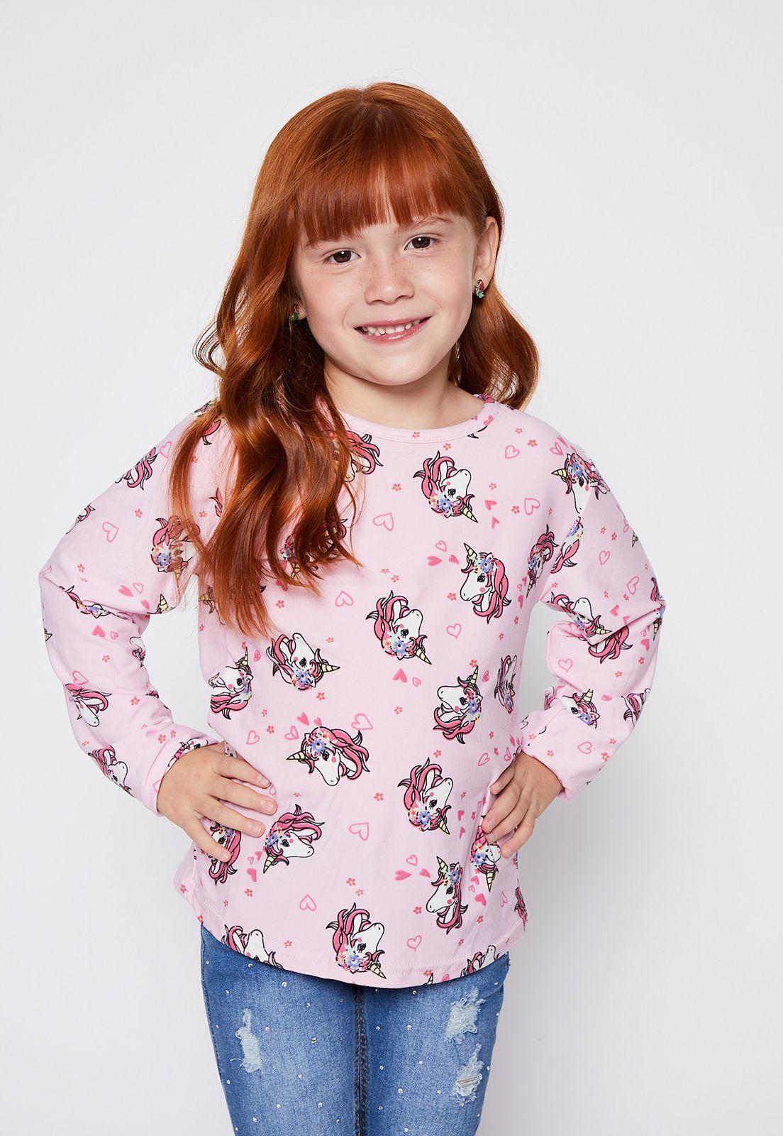 Camiseta Térmica Estampada Fucsia Family Shop-0