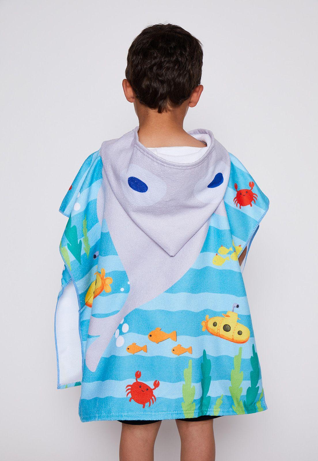 Toalla Poncho Tiburon Multicolor Family Shop-1