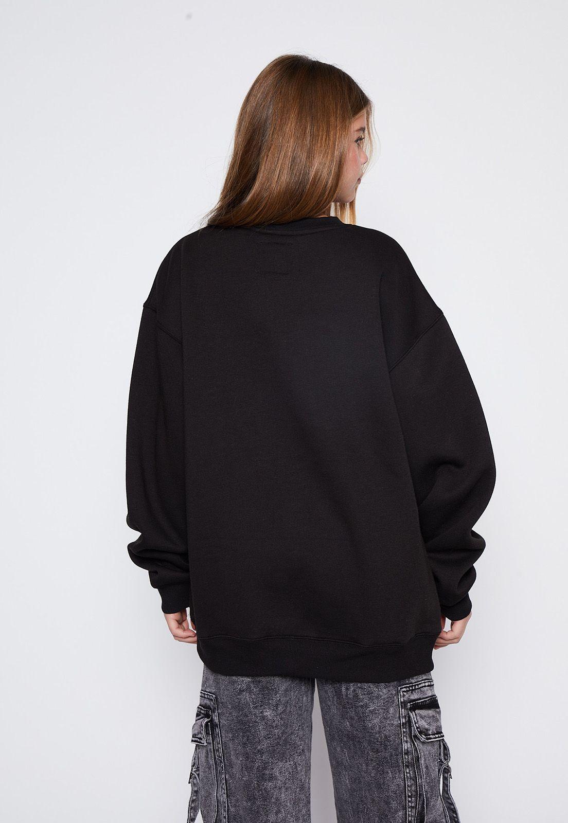 Polerón Lola Negro Texturas Y Tachas Family Shop-2