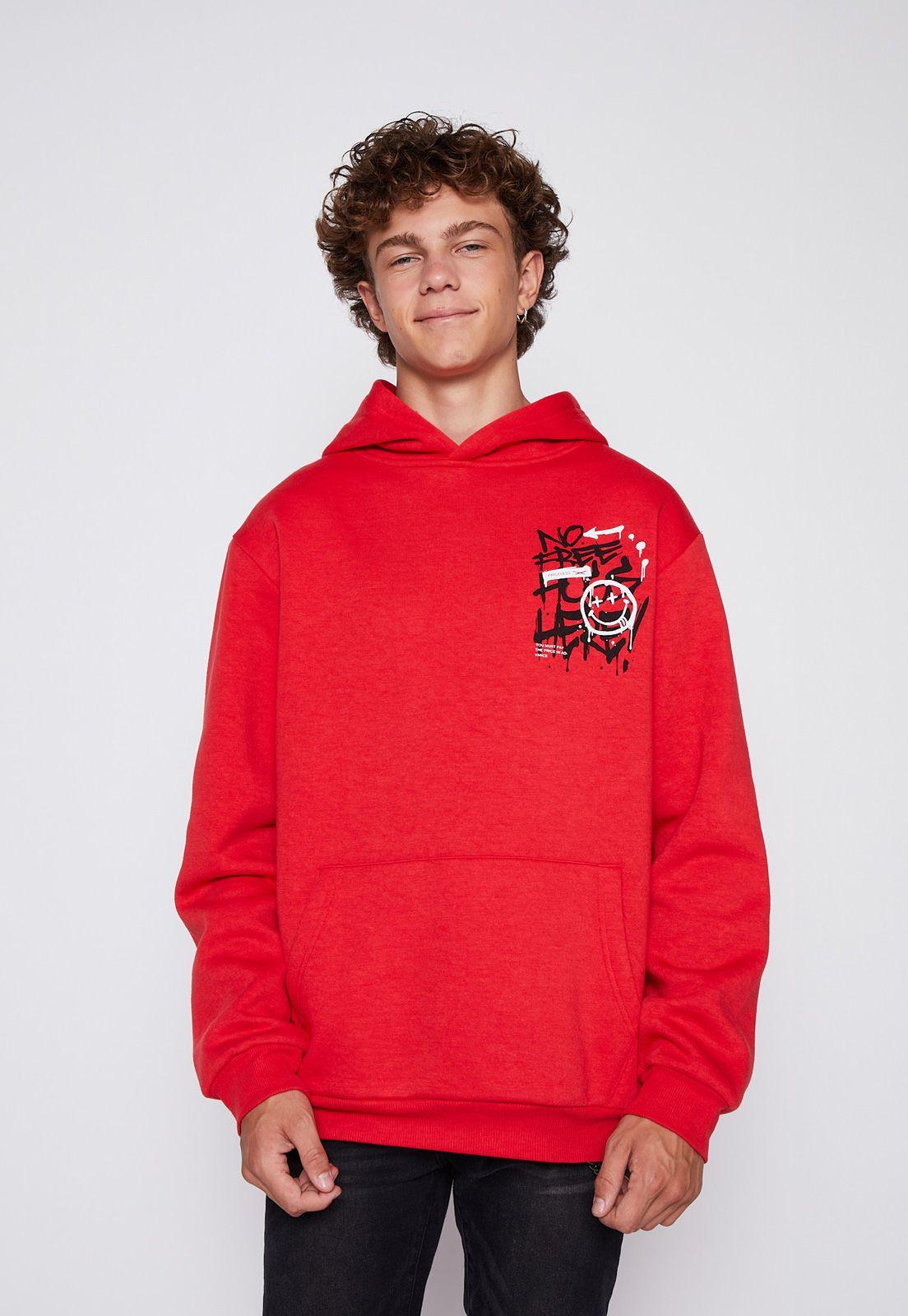 Polerón Lolo Rojo Canguro Moda Family Shop-0