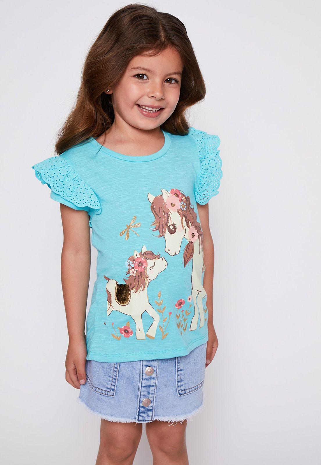 Polera Bordado Unicronios Turquesa Family Shop-0