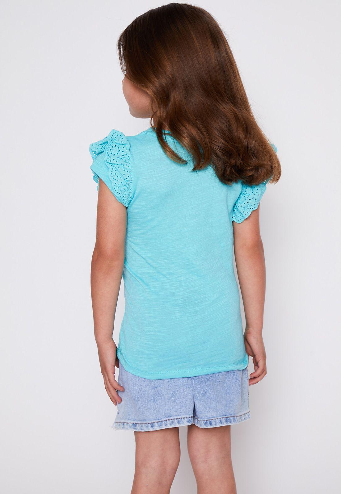 Polera Bordado Unicronios Turquesa Family Shop-1