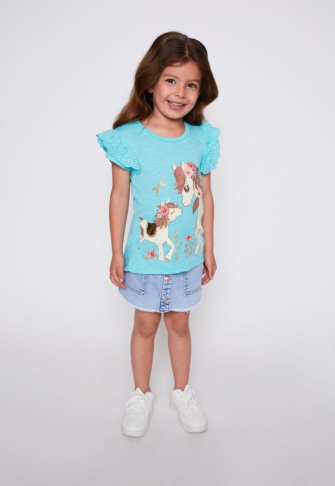 Polera Bordado Unicronios Turquesa Family Shop-2