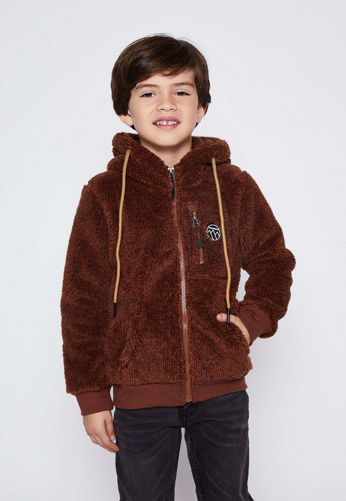 Polerón Niño Café Color Family Shop-0