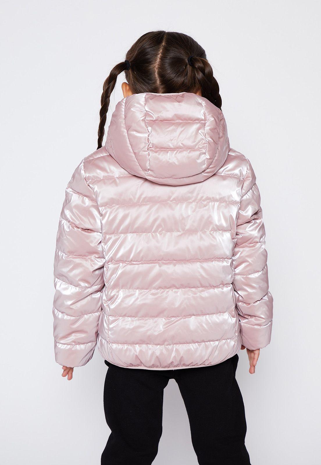 Parka Niña Rosado Peludo Metálica Family Shop-1