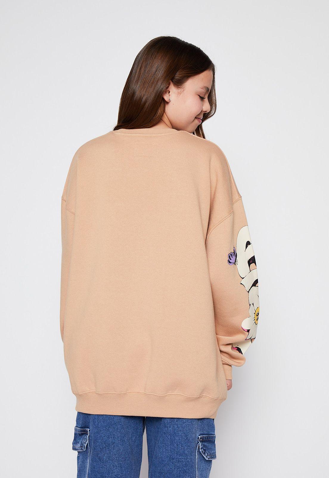 Poleron Sin Manga Oversize Graffiti Café Family Shop-2