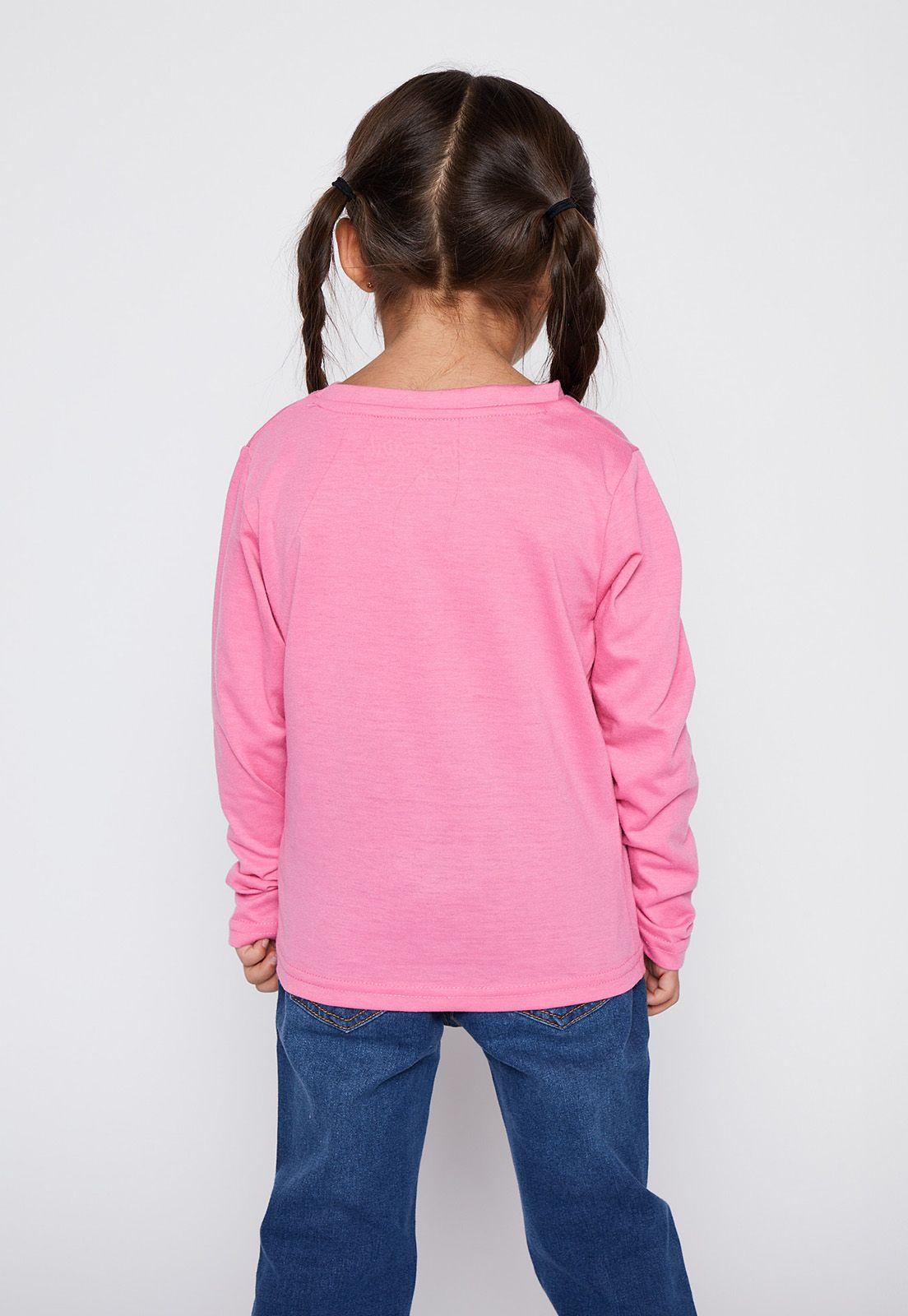 Polera Niña Fucsia Basic Glitter Family Shop-1