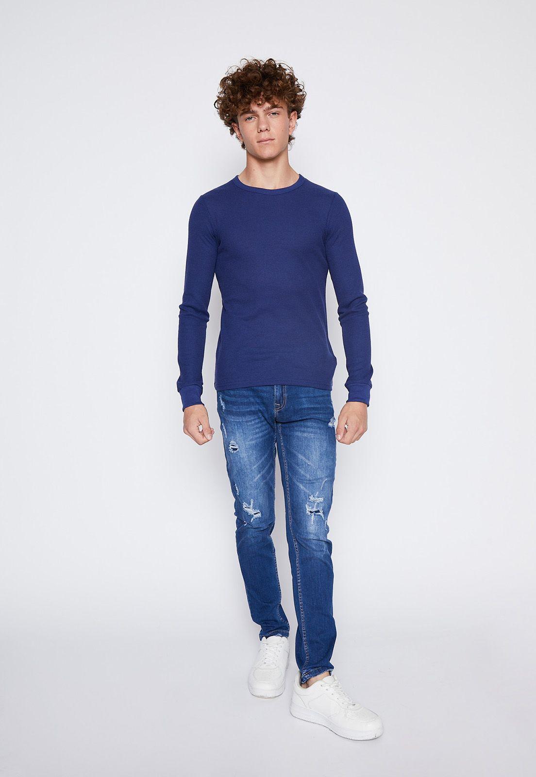 Camiseta Lolo Azul Waffle Family Shop-3