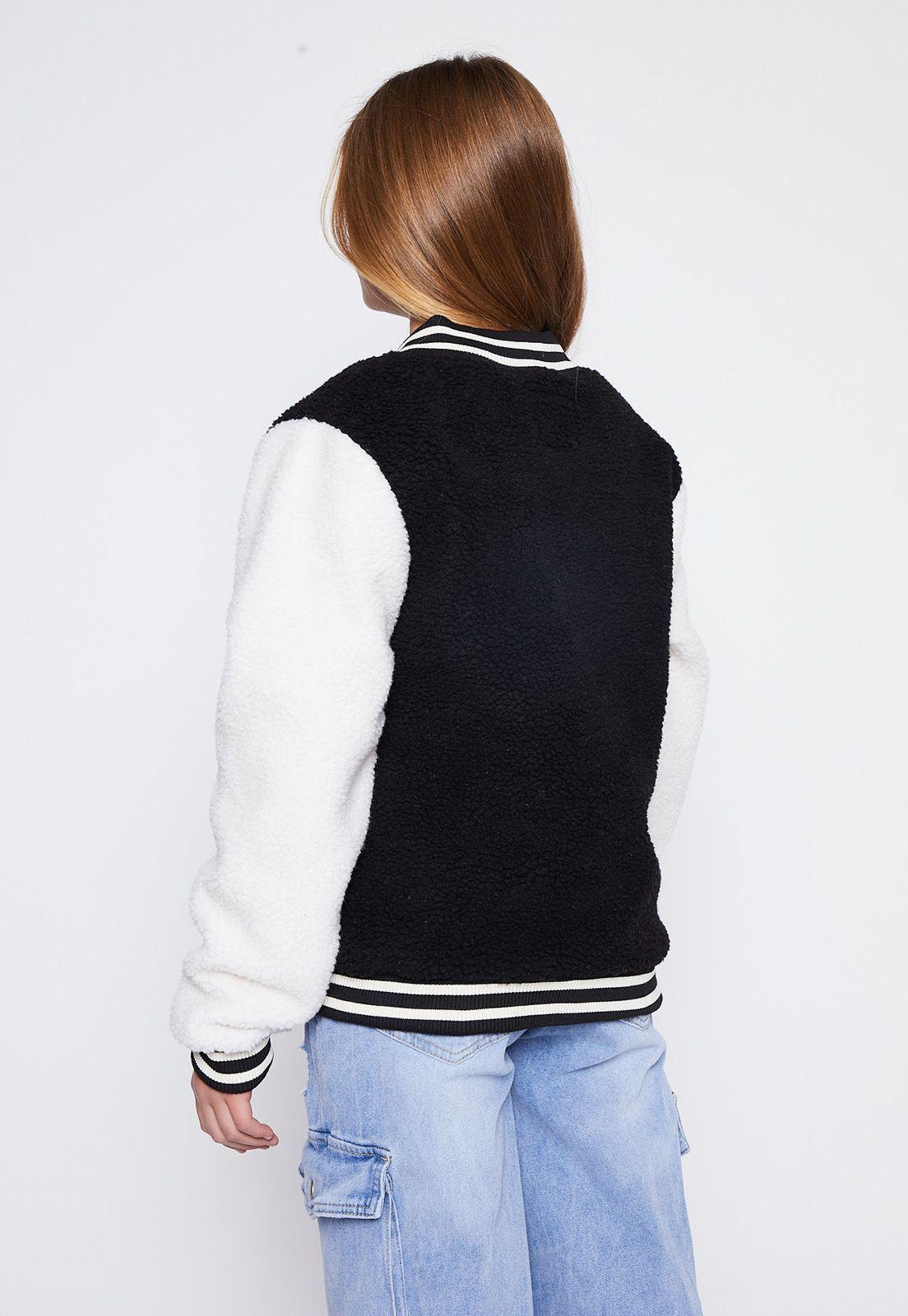 Chaqueta Lola Negro Sherpa Bomber Family Shop-2