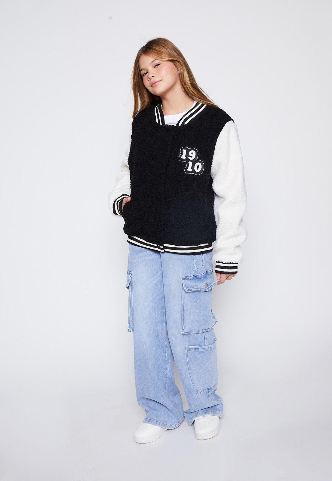 Chaqueta Lola Negro Sherpa Bomber Family Shop-3