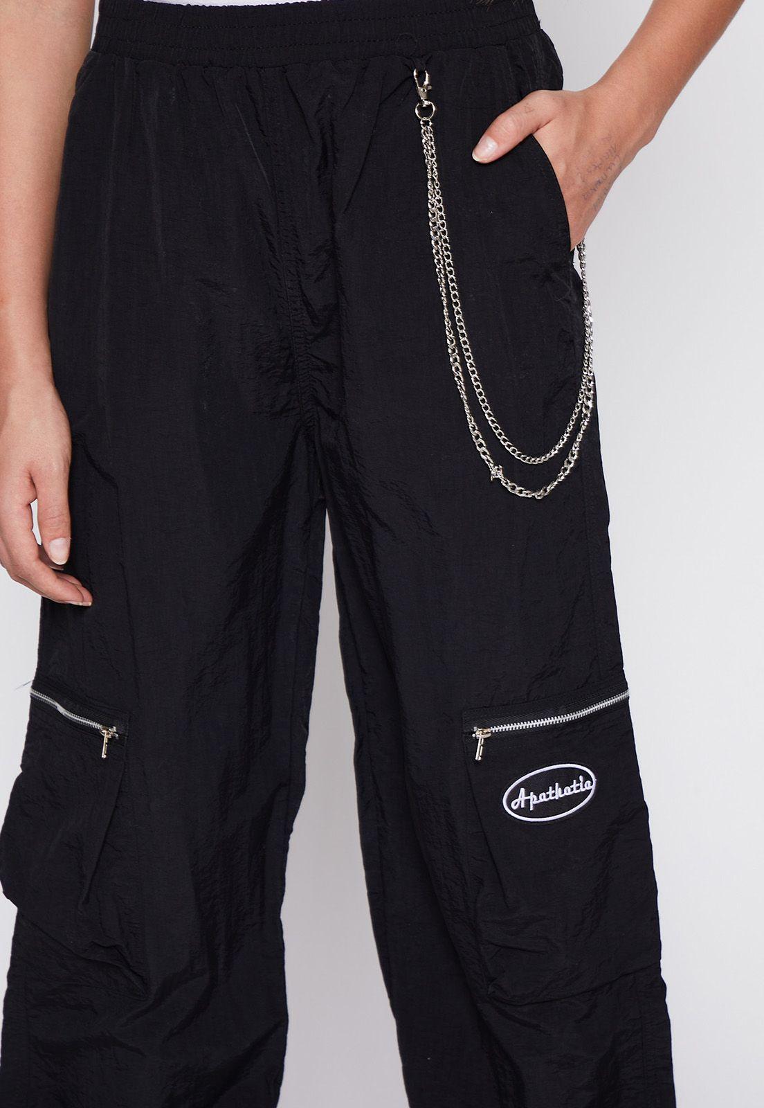 Pantalón Buzo Lola Negro Taslan Cargo Cadena Family Shop-1