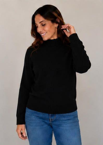 Sweater Mujer Medio Cuello Forrado Máximo Abrigo y Comodidad-0