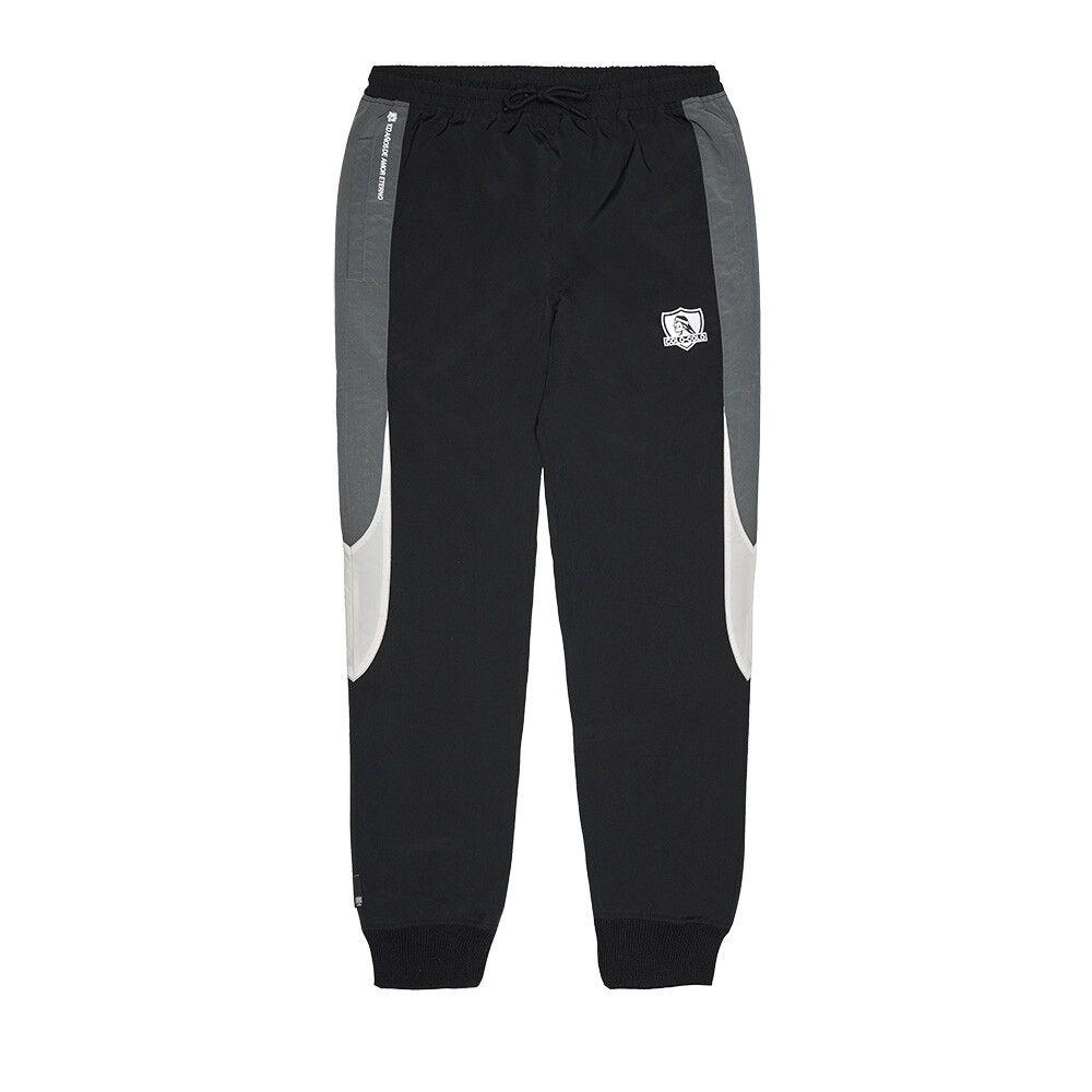 Pantalón Colo Colo Urbano Hombre  Color Block Negro Blanco-0