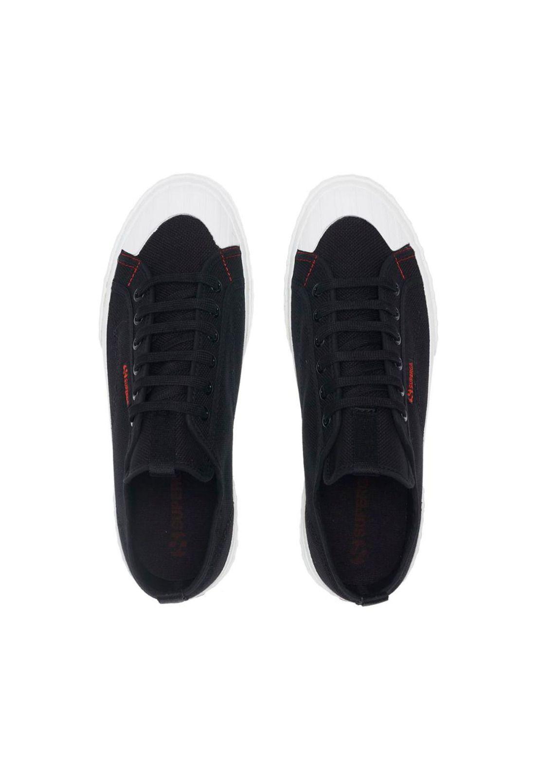 Zapatilla 2630 Stripe Black White Red-3