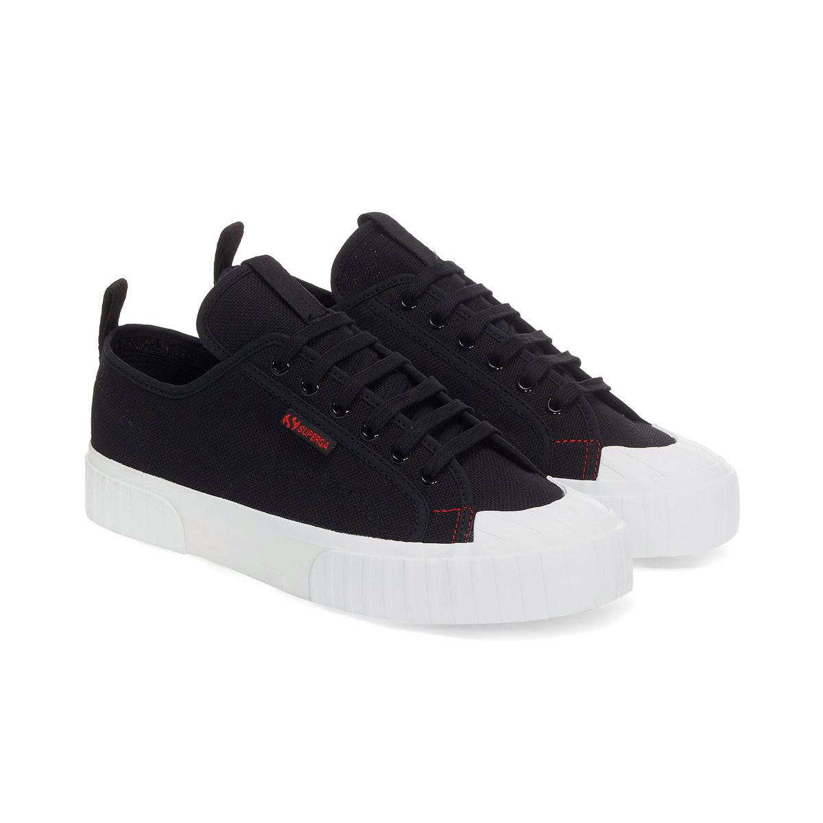 Zapatilla 2630 Stripe Black White Red-1