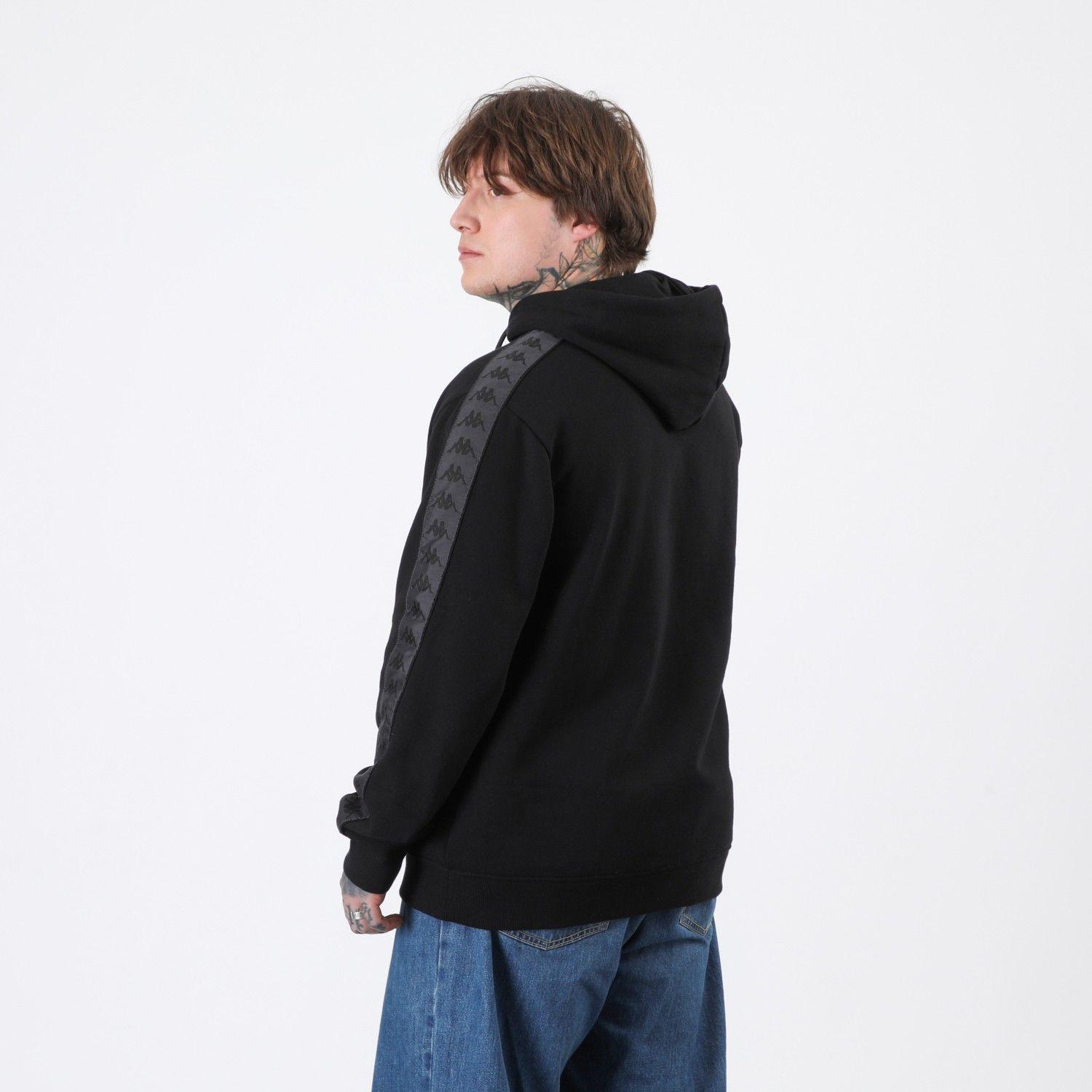Polerón Kappa Men Hoodie Banda Black Omini Black-1