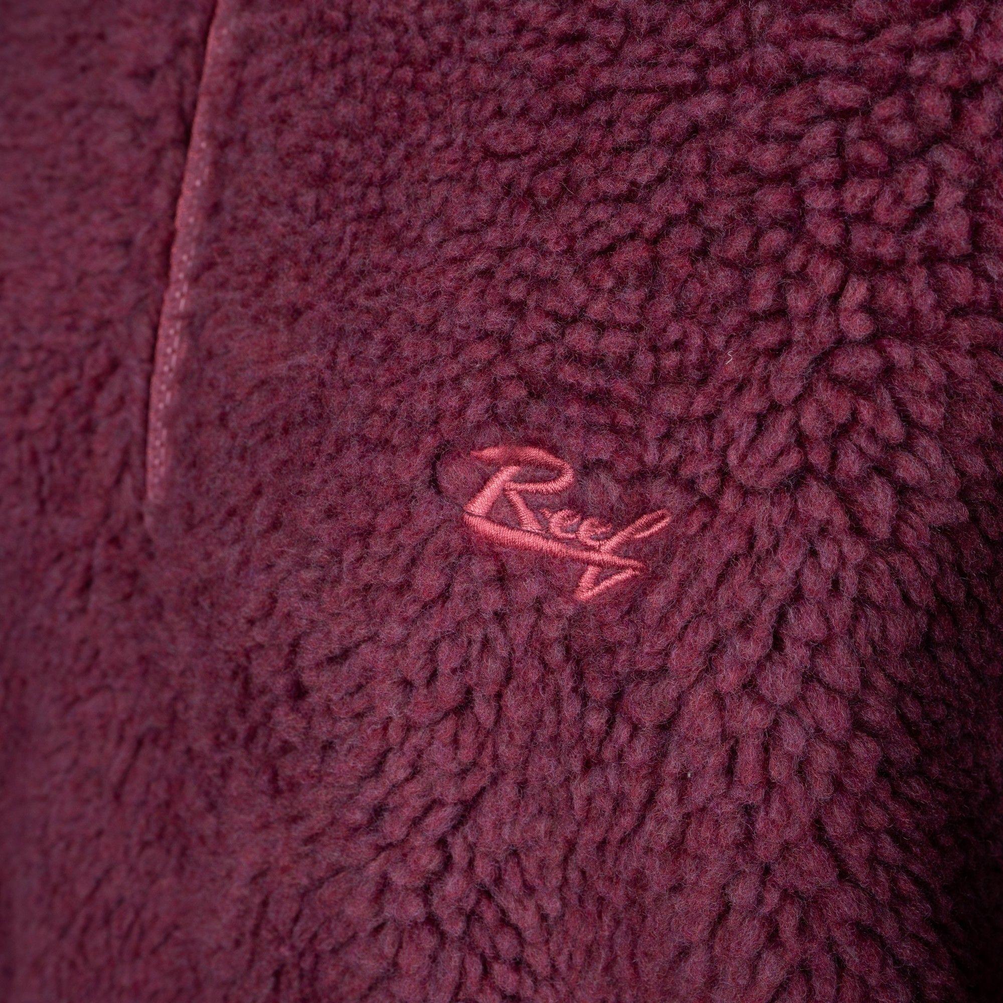 Sherpa Half Zipper Reef Women Dark Pink-2