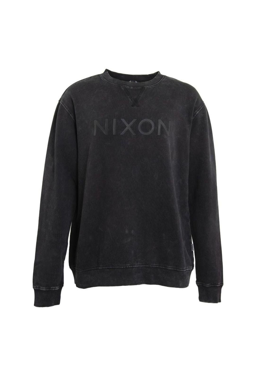 Polerón Crew Men Black Logo Black-0